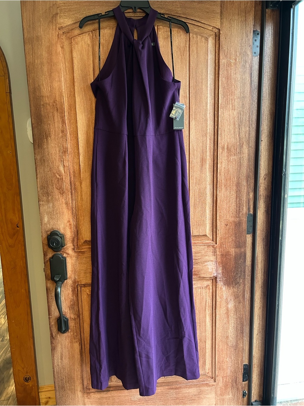 Julia Jordan Purple Halter Jumpsuit